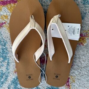 Shade & Shore Women's Cream Sandals